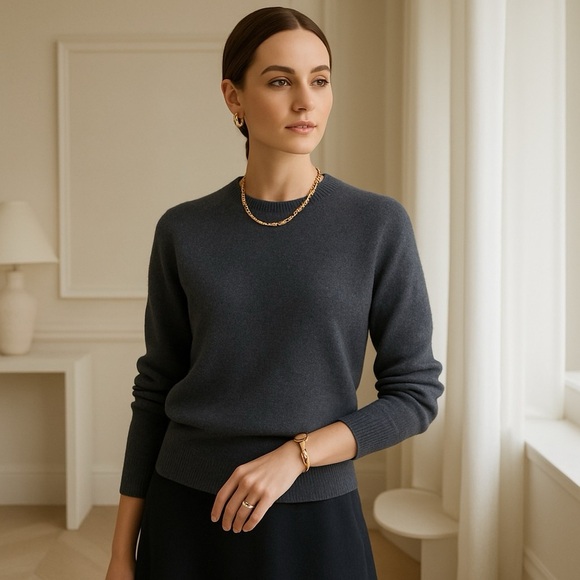 Waimate Possum Merino Wool Crewneck Sweater XL Made in New Zealand Blue - Picture 6 of 6